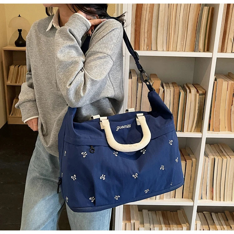 Travel Duffel Bag Overhead-Ready Weather-Resistant Removable Shoulder Strap