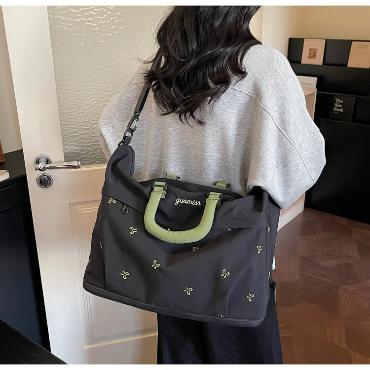 Travel Duffel Bag Overhead-Ready Weather-Resistant Removable Shoulder Strap