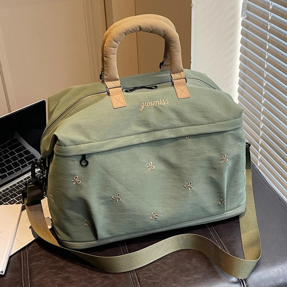 Travel Duffel Bag Overhead-Ready Weather-Resistant Removable Shoulder Strap