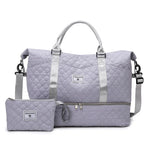 Travel Duffel Bag Quilted Adjustable Shoulder Strap