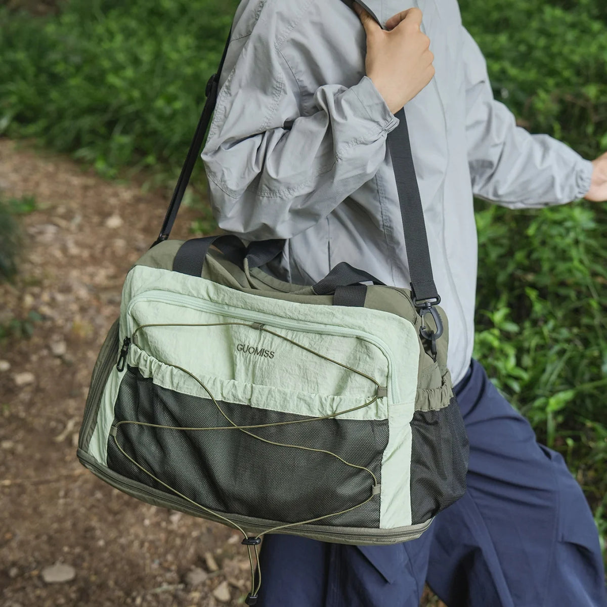 Travel Duffel Bag Spacious Breathable Mesh & Adjustable Straps