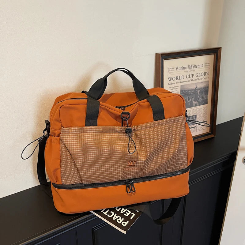 Travel Duffel Bag Spacious Multiple Compartments Padded Handles