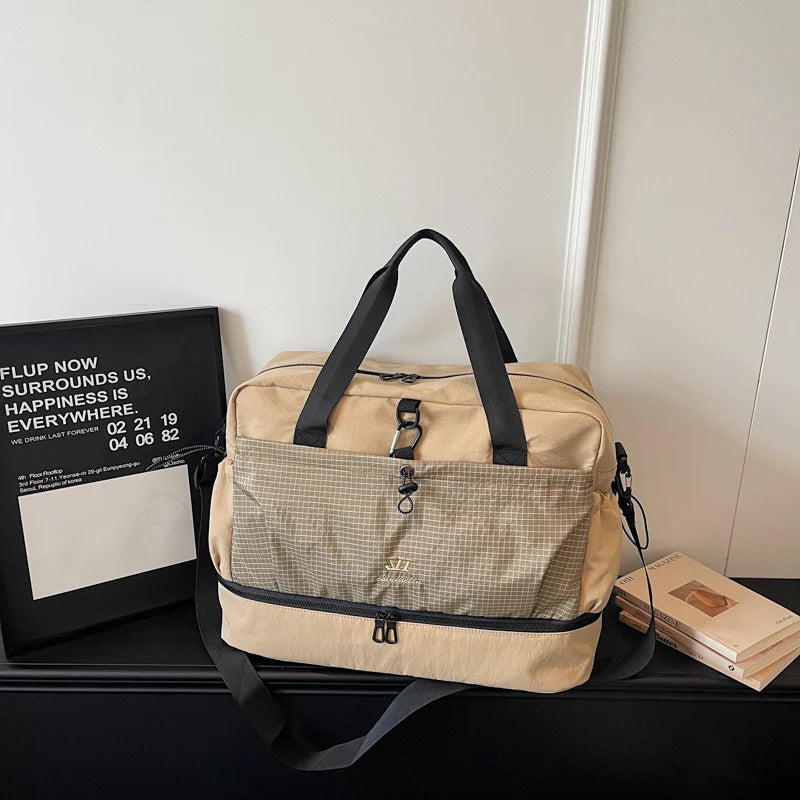 Travel Duffel Bag Spacious Multiple Compartments Padded Handles