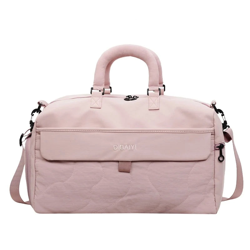Travel Duffel Bag Spacious Multiple Zippered Pockets Adjustable Strap