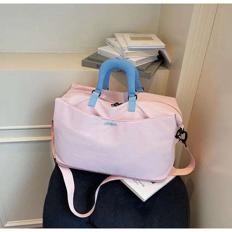 Travel Duffel Bag Spacious Water-Resistant Adjustable Strap