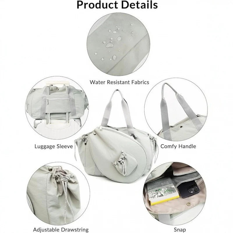 Travel Duffel Bag Spacious Water-Resistant Multiple Pockets