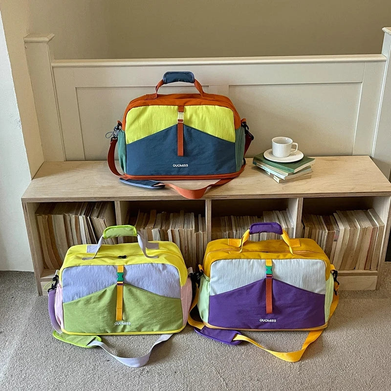 Travel Duffel Bag Spacious Water-Resistant Padded Shoulder Straps