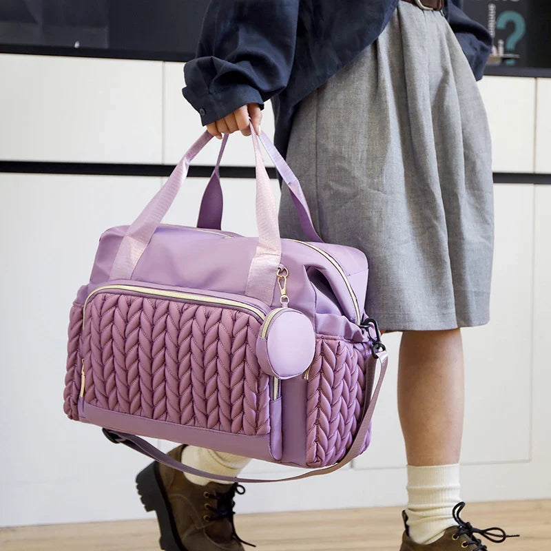 Travel Duffel Bag Spacious Water-Resistant & Removable Shoulder Strap