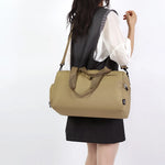 Travel Duffel Bag Tear-Resistant Fabric Multiple Compartments Padded Handles