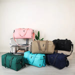 Travel Duffel Bag Tear-Resistant Fabric Multiple Compartments Padded Handles
