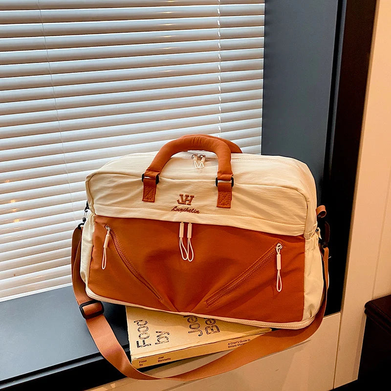 Travel Duffel Bag Tear-Resistant Fabric Multiple Pockets