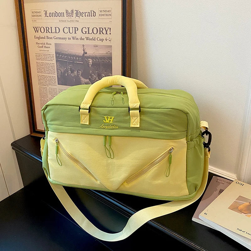 Travel Duffel Bag Tear-Resistant Fabric Multiple Pockets