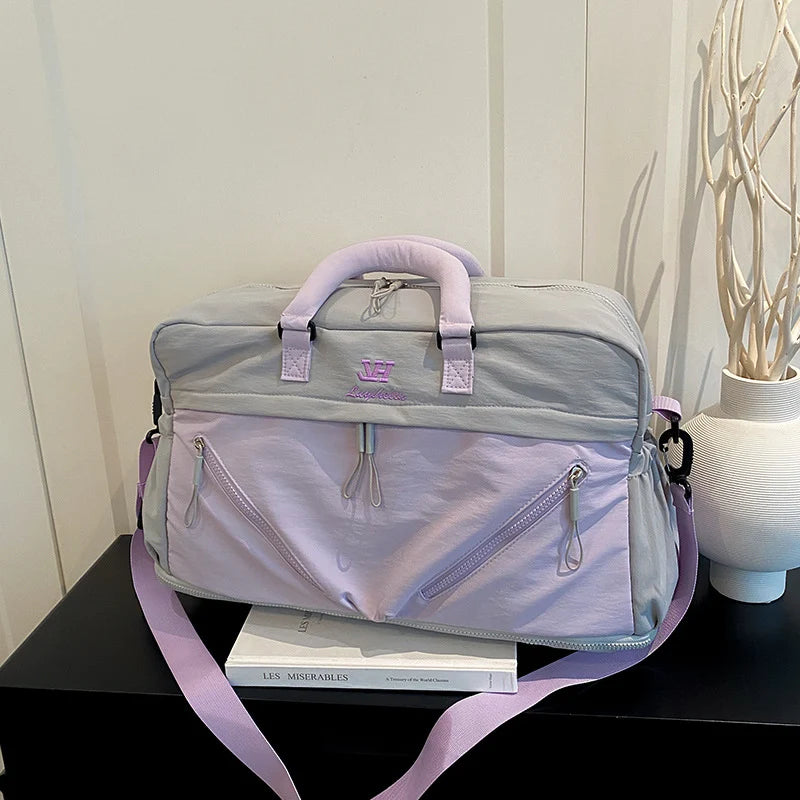 Travel Duffel Bag Tear-Resistant Fabric Multiple Pockets