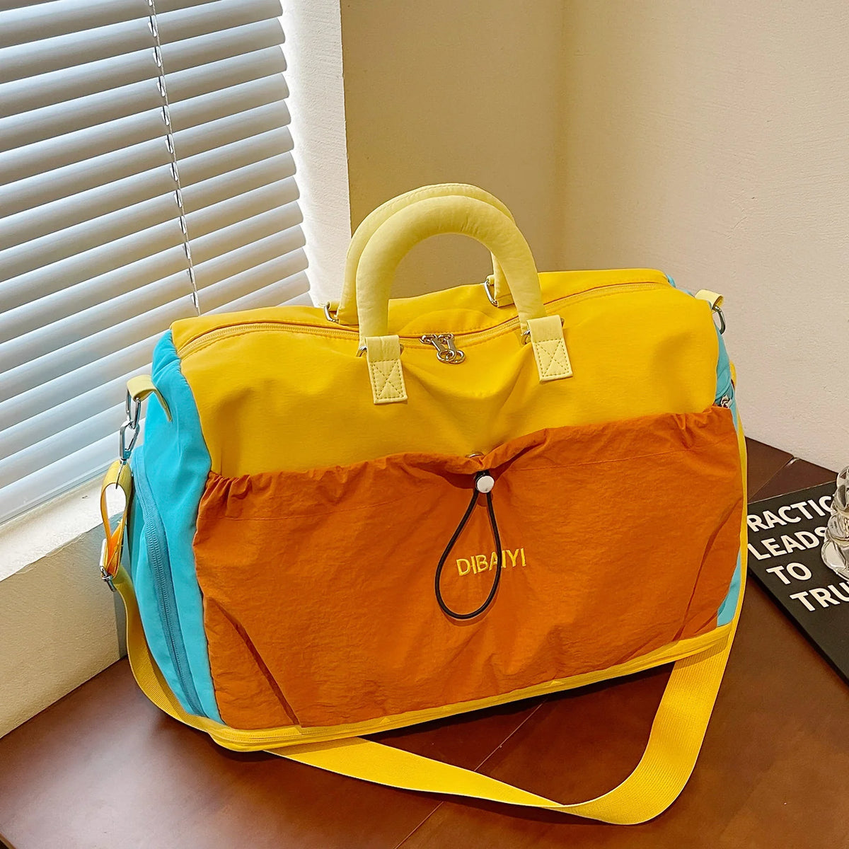 Travel Duffel Bag Tear-Resistant Multiple Compartments Adjustable Strap
