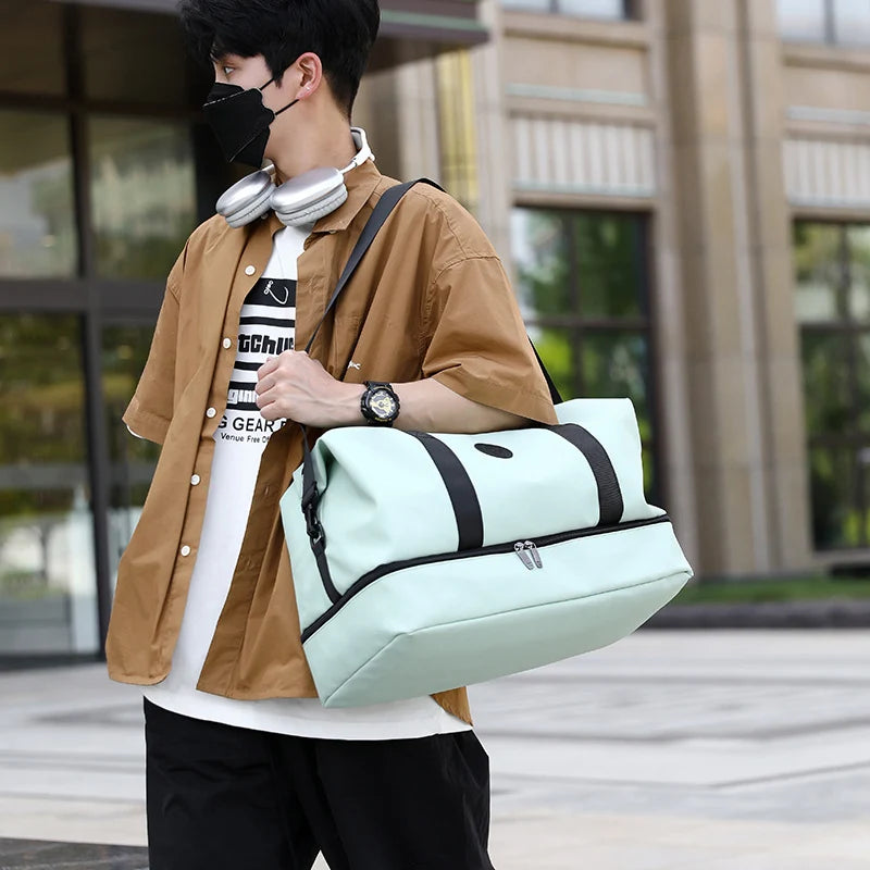 Travel Duffel Bag Water-Resistant Adjustable Strap & Reinforced Handles