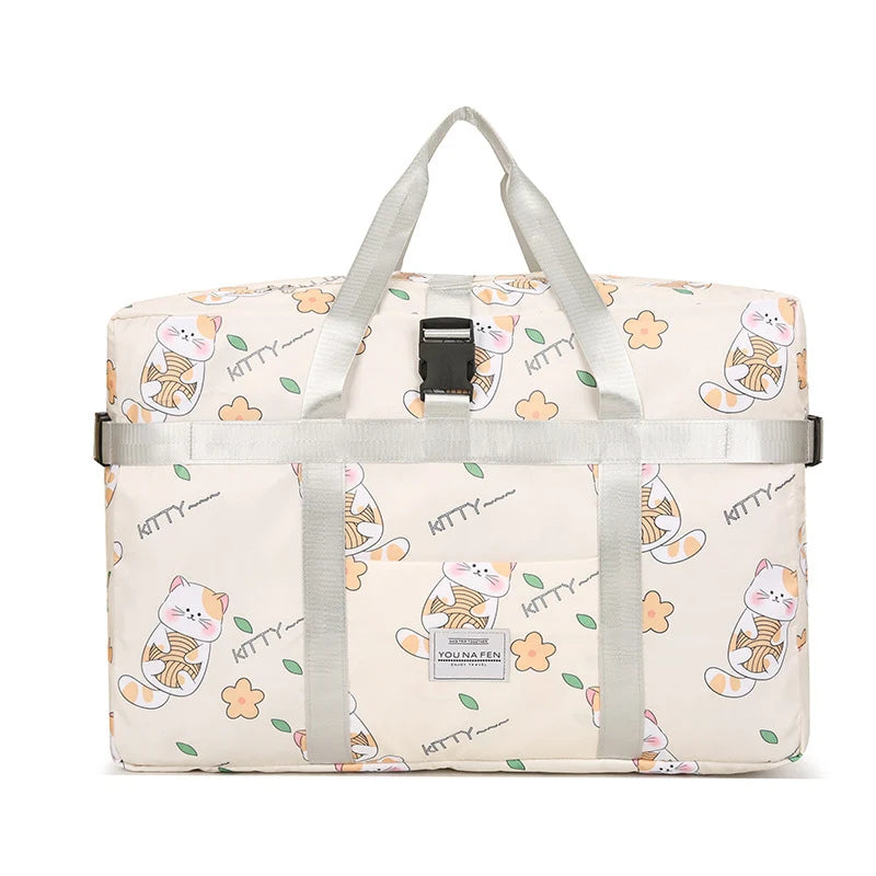 Travel Duffel Bag Water-Resistant Exterior Pockets & Adjustable Straps