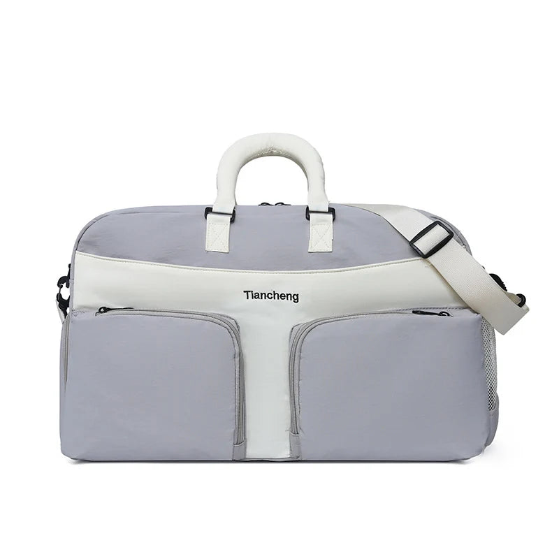 Travel Duffel Bag Water-Resistant Multi-Compartment Detachable Padded Strap