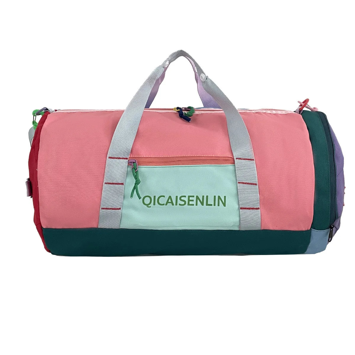 Travel Duffel Bag Water-Resistant Multi-Compartment Padded Handles & Detachable Strap