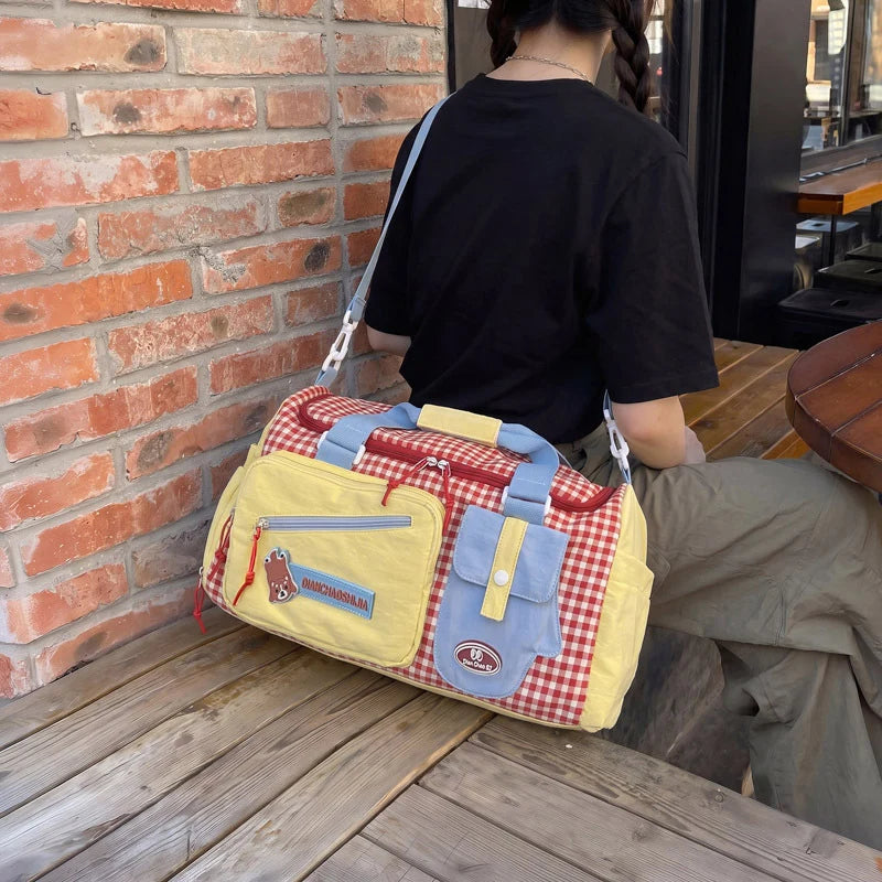 Travel Duffel Bag Water-Resistant Multi-Compartment & Shoe Pocket
