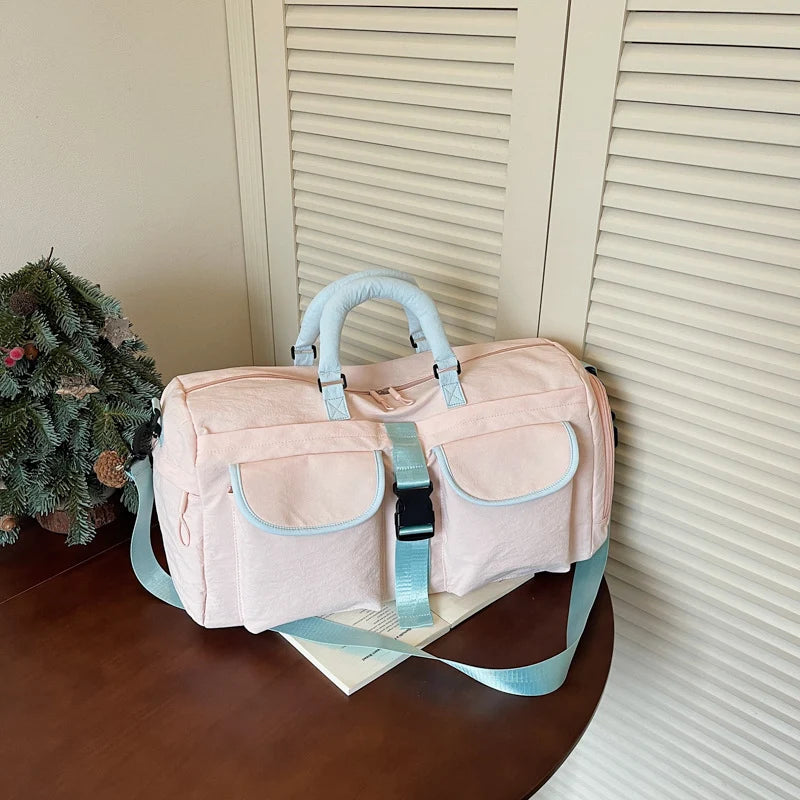 Travel Duffel Bag Water-Resistant Multi-Pocket Padded Handles