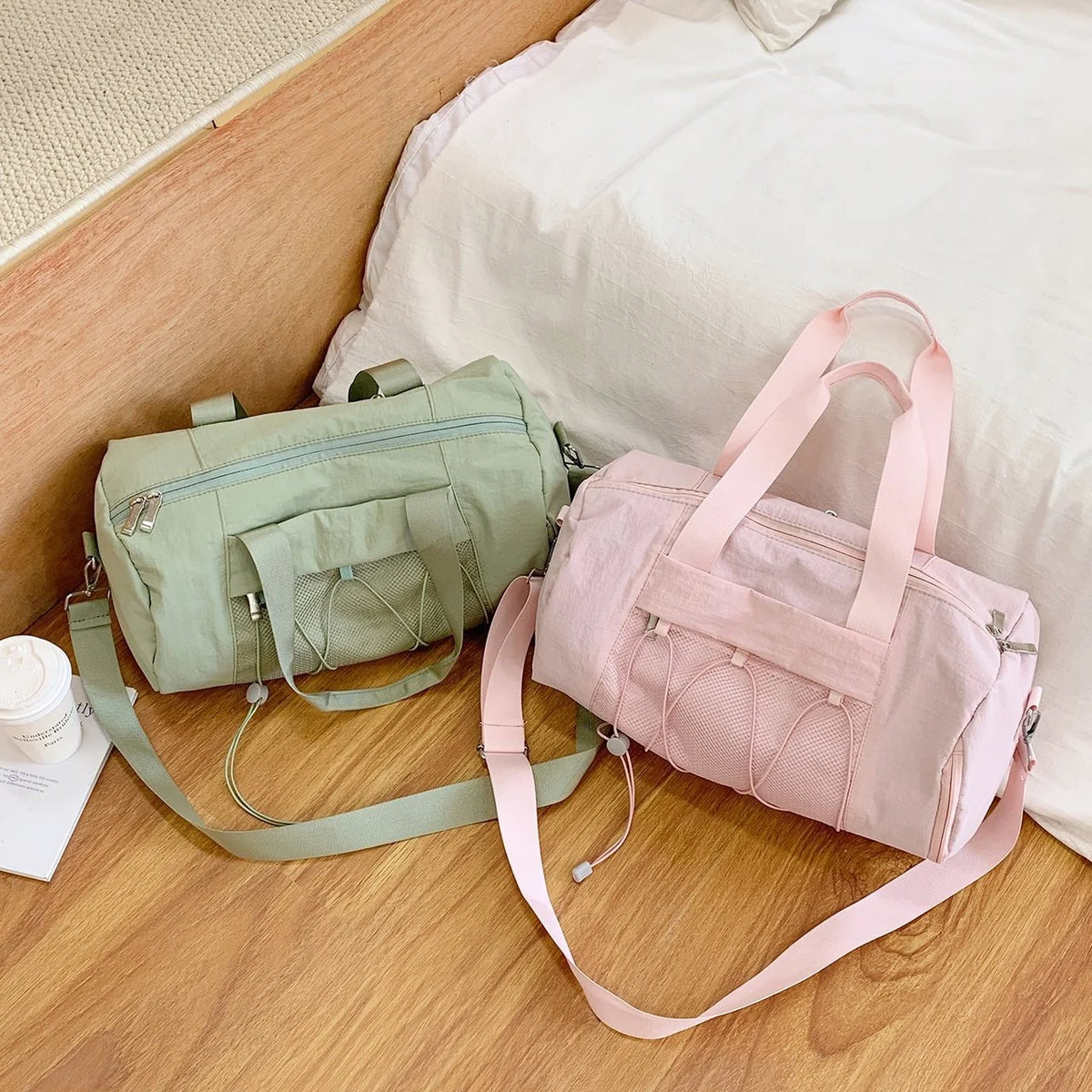 Travel Duffel Bag Water-Resistant Multi-Pocket Shoe Pocket