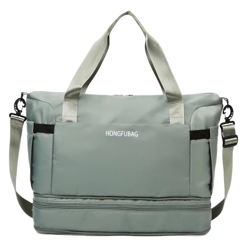 Travel Duffel Bag Water-Resistant Multiple Compartments Adjustable Strap