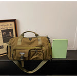 Travel Duffel Bag Water-Resistant Multiple Compartments Detachable Shoulder Strap