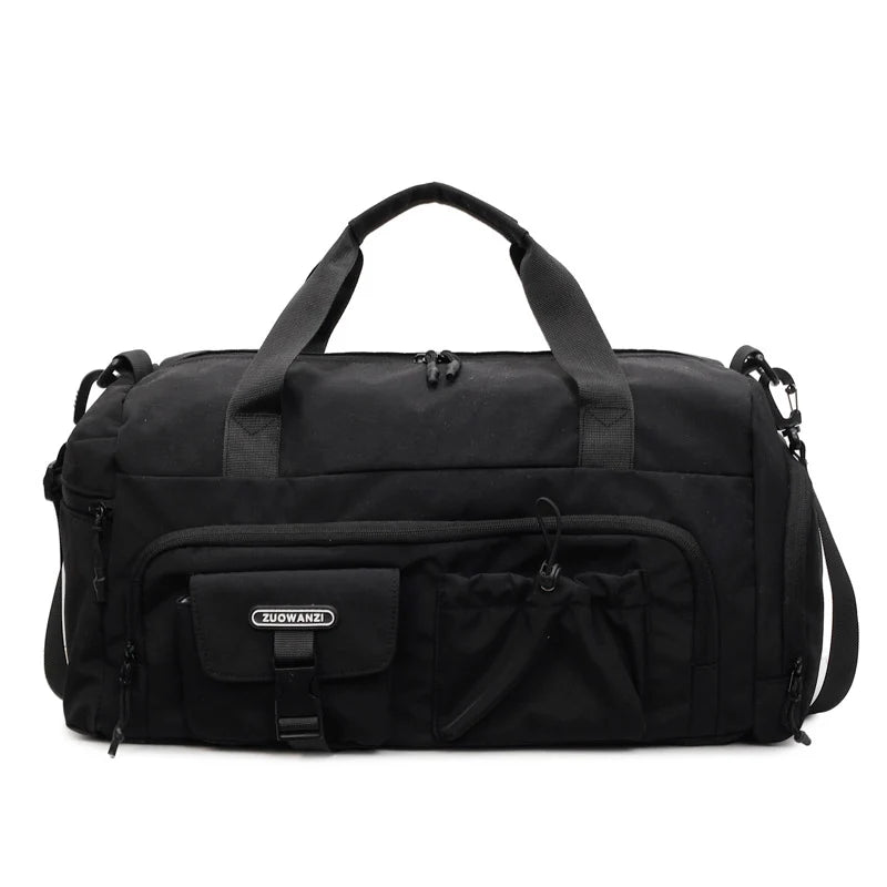 Travel Duffel Bag Water-Resistant Multiple Compartments Detachable Shoulder Strap