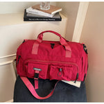 Travel Duffel Bag Water-Resistant Multiple Compartments Detachable Shoulder Strap