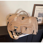 Travel Duffel Bag Water-Resistant Multiple Compartments Detachable Shoulder Strap