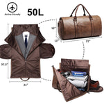 Travel Duffel Bag Water-Resistant Multiple Compartments Detachable Strap