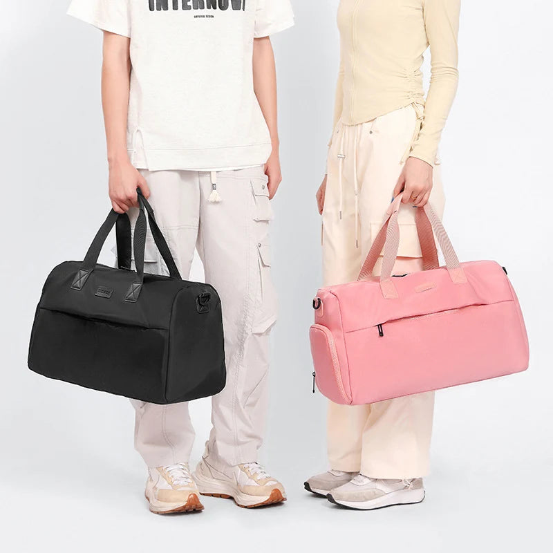 Travel Duffel Bag Water-Resistant Multiple Pockets Detachable Shoulder Strap