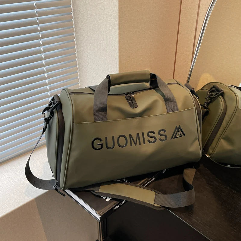Travel Duffel Bag Water-Resistant Multiple Pockets & Detachable Strap