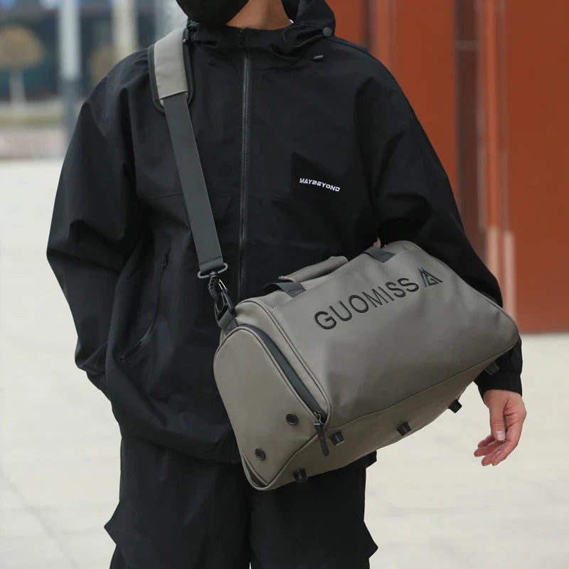 Travel Duffel Bag Water-Resistant Multiple Pockets & Detachable Strap