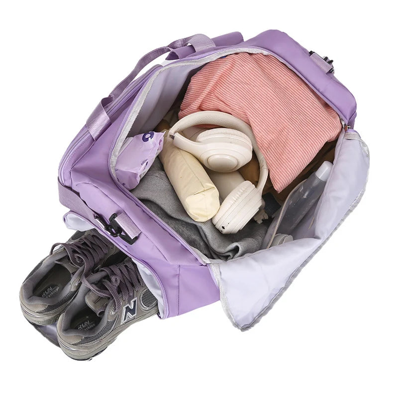 Travel Duffel Bag Water-Resistant Spacious Multiple Pockets