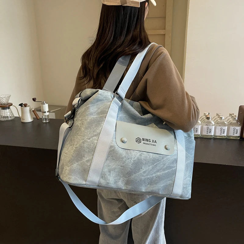 Travel Duffel Bag Water-Resistant Spacious Padded Shoulder Straps