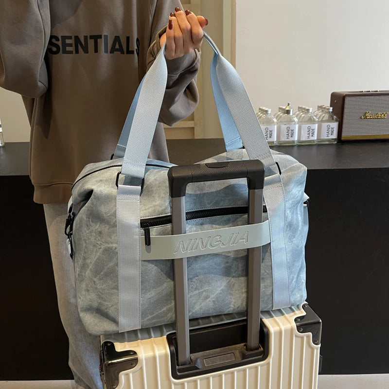 Travel Duffel Bag Water-Resistant Spacious Padded Shoulder Straps