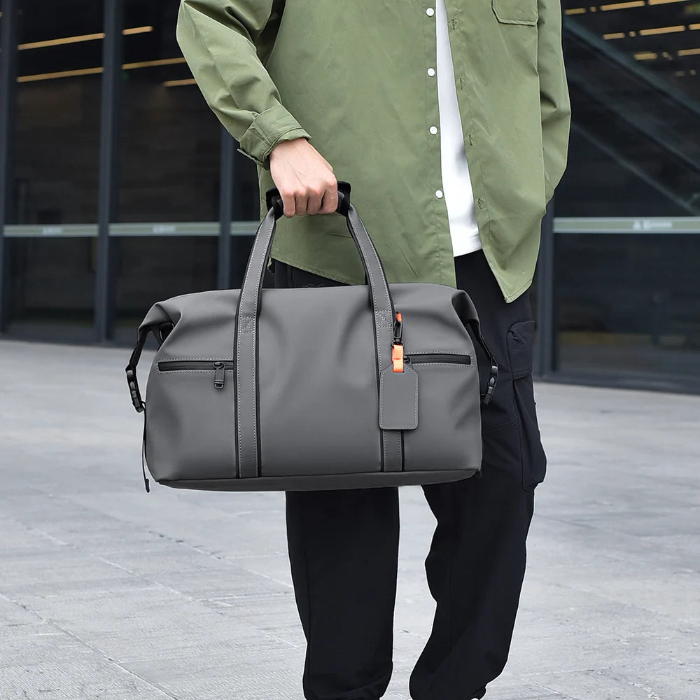 Travel Duffel Bag Waterproof Fabric Multiple Compartments Adjustable Strap