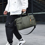 Travel Duffel Bag Waterproof Fabric Multiple Compartments Adjustable Strap