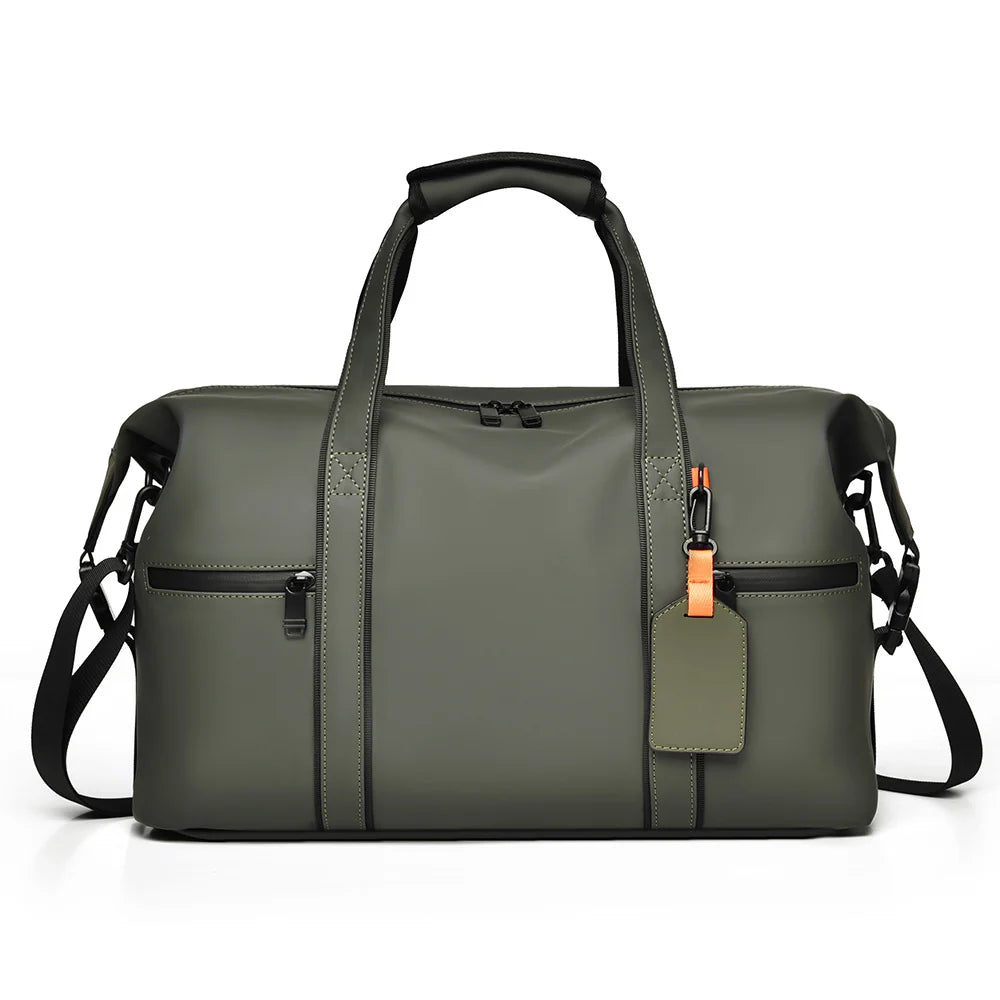 Travel Duffel Bag Waterproof Fabric Multiple Compartments Adjustable Strap