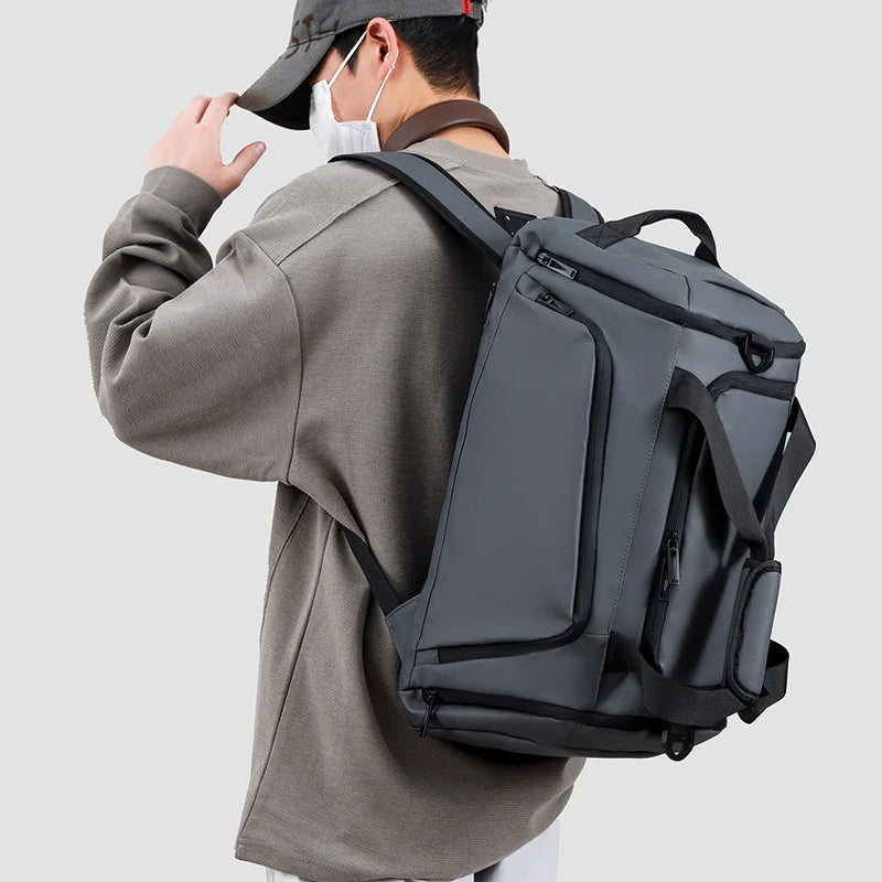 Travel Duffel Bag Waterproof Multiple Compartments Padded Handles