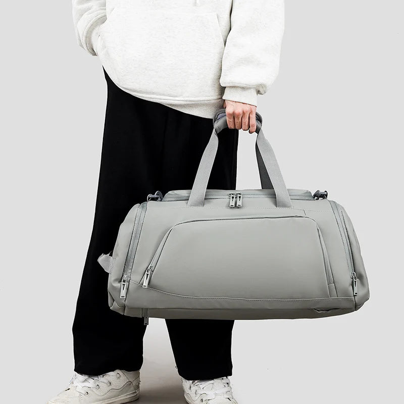 Travel Duffel Bag Waterproof Multiple Compartments Padded Handles