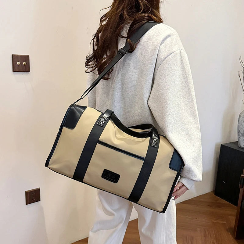 Travel Duffel Bag Waterproof Zippered Pockets Adjustable Shoulder Strap