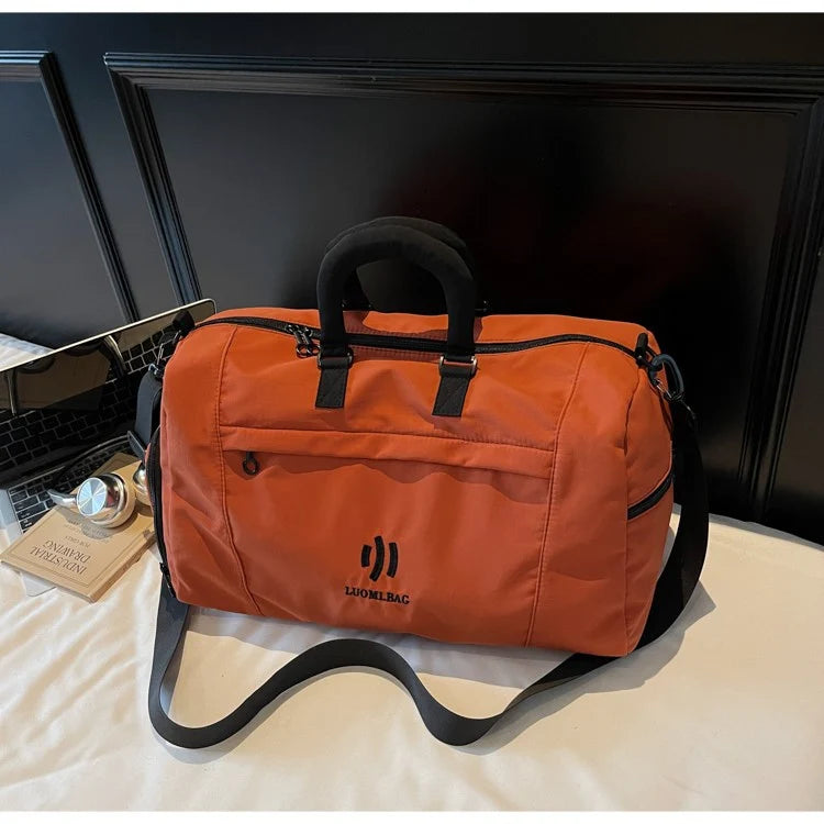 Travel Duffel Bag Weather-Resistant Multiple Pockets Detachable Shoulder Strap