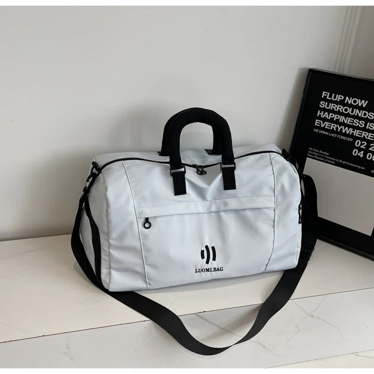 Travel Duffel Bag Weather-Resistant Multiple Pockets Detachable Shoulder Strap