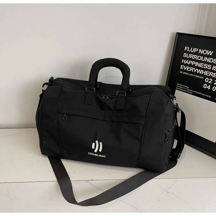Travel Duffel Bag Weather-Resistant Multiple Pockets Detachable Shoulder Strap