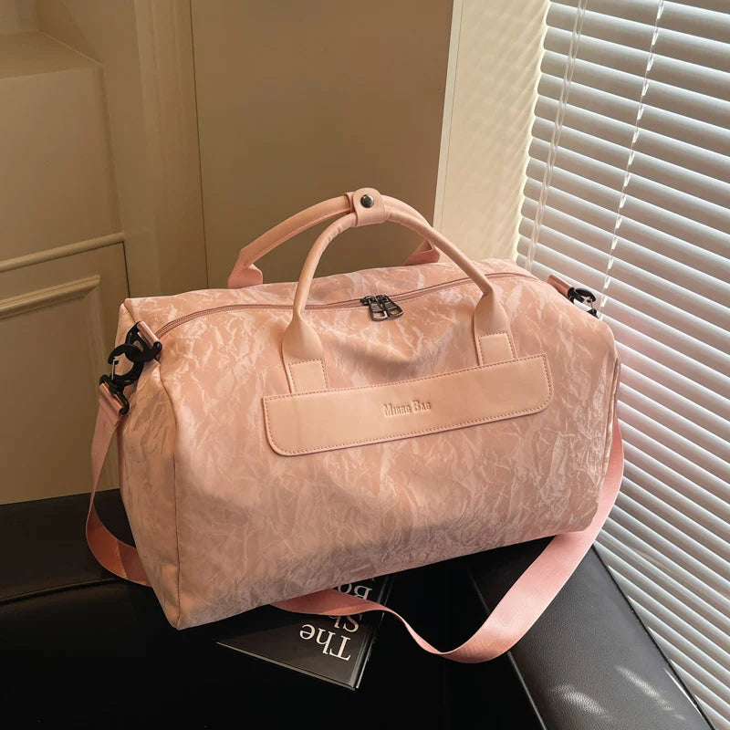 Travel Duffel Bag Weather-Resistant Multiple Pockets & Detachable Strap