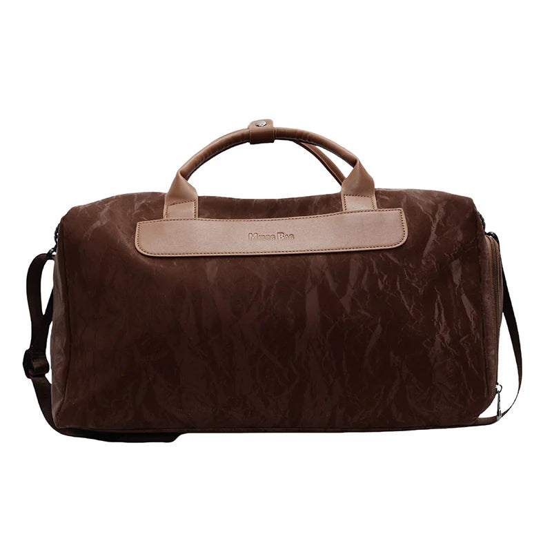 Travel Duffel Bag Weather-Resistant Multiple Pockets & Detachable Strap