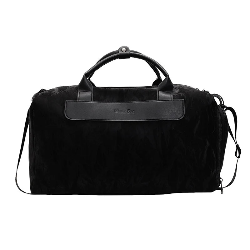 Travel Duffel Bag Weather-Resistant Multiple Pockets & Detachable Strap