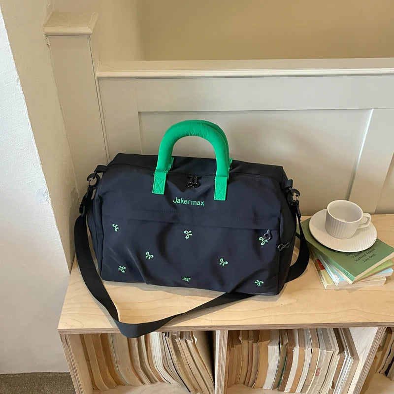 Travel Duffel Bag Weather-Resistant Padded Handles & Adjustable Strap